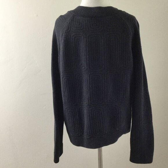 Anthropologie Moth Textured Black Bomber Jacket m - Picture 5 of 10